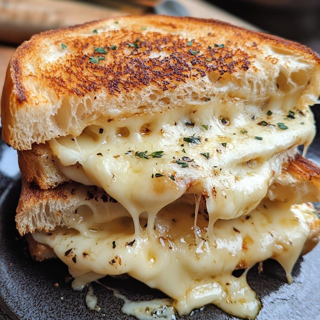 Recette de Three Cheese Grilled Sandwich