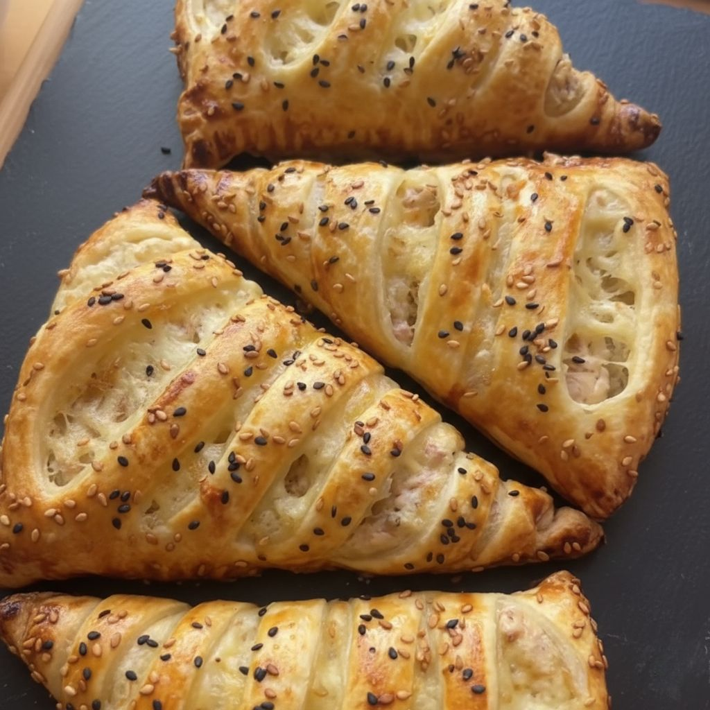 Tuna & Melted Cheese Puff Pastries