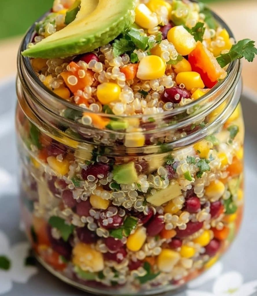 Recette de Bocal salade quinoa–avocat