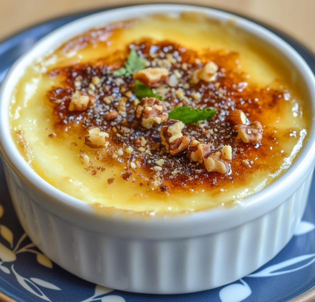 Crème brûlée salée au Comté
