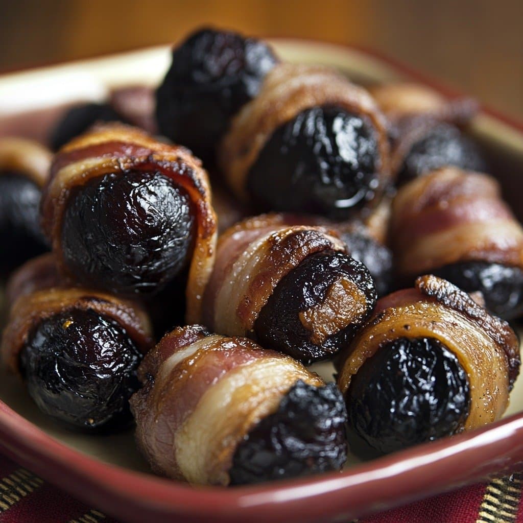 Deliciosas Ciruelas Pasas Envueltas en Bacon