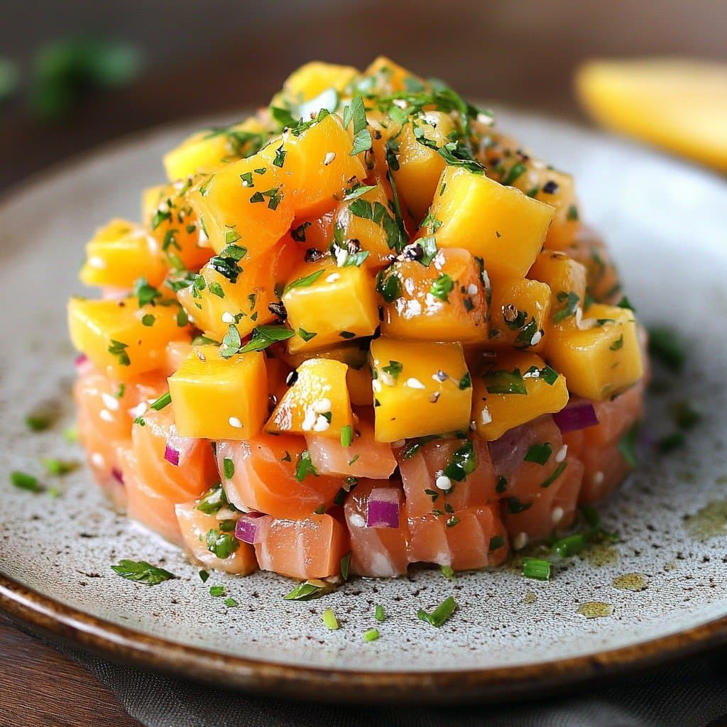 Tartare de Saumon & Mangue Ultra Délicieux