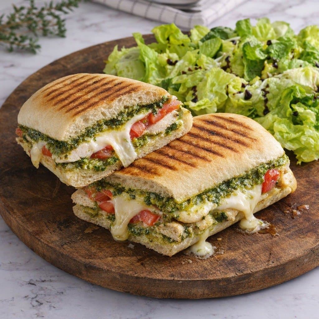Panini Poulet Pesto – Fraîcheur & Gourmandise