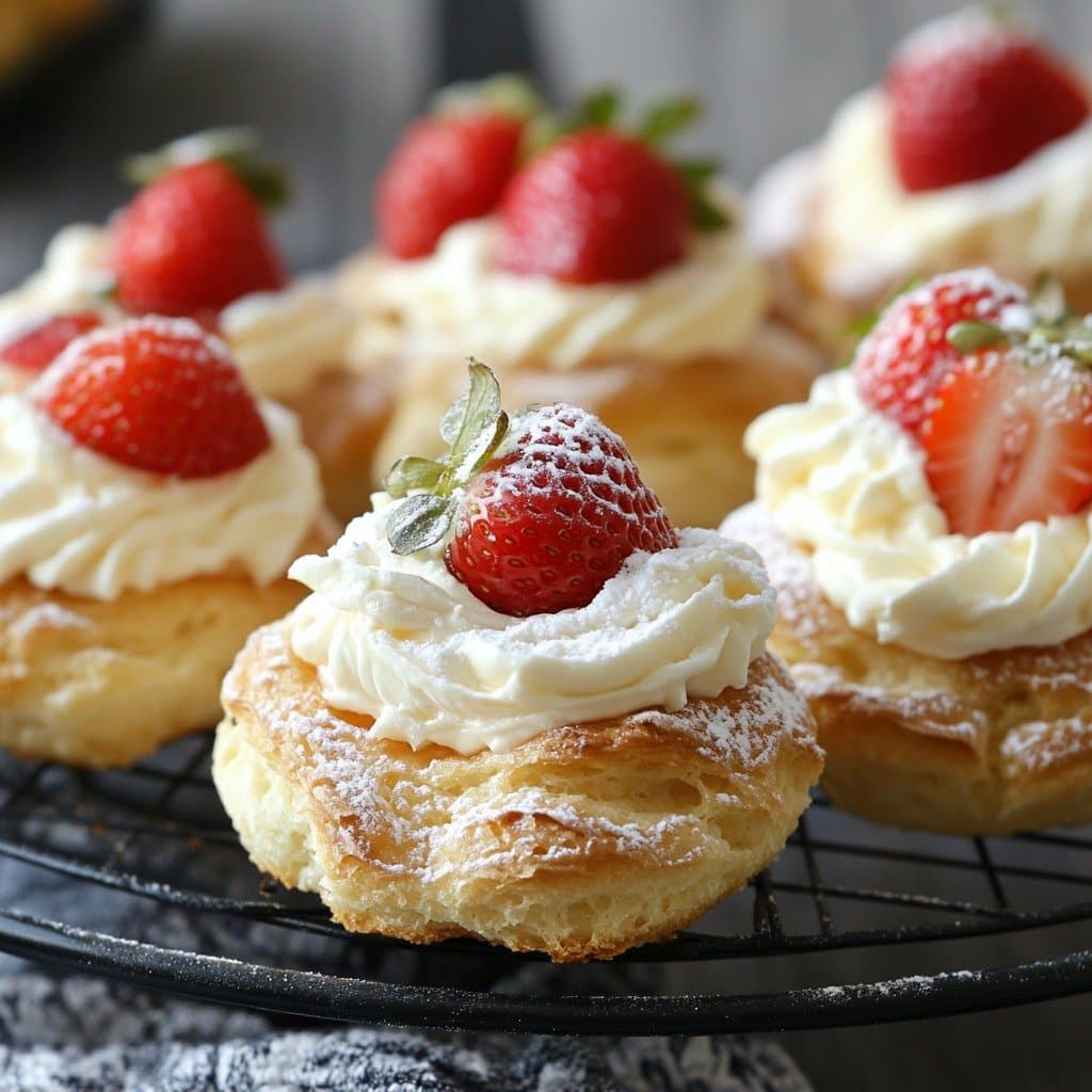 Choux Chantilly à la Fraise – Légèreté & Fraîcheur