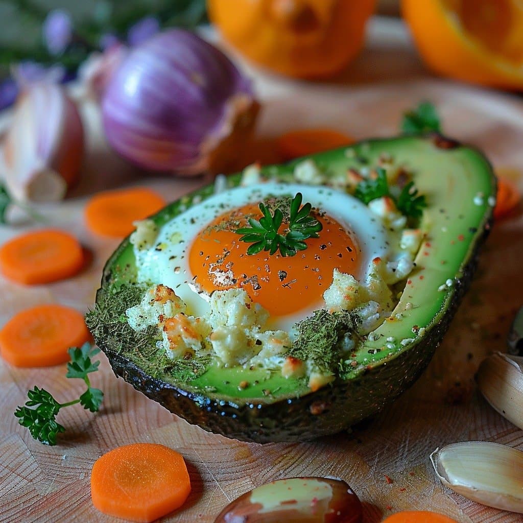 Recette Avocat Rôti à l'Œuf au Four