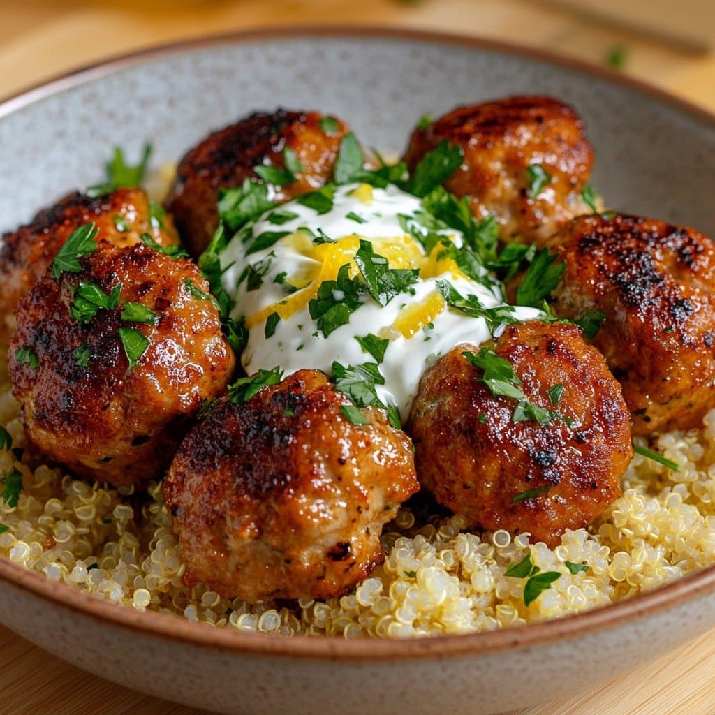 Lemon Parsley Chicken Meatballs