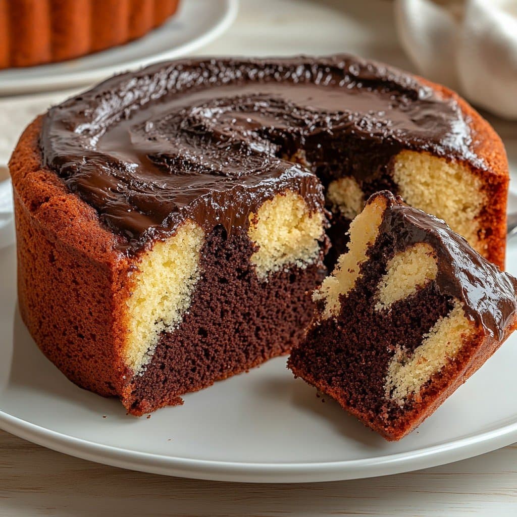Enjoy your meal! - Marbled Vanilla Chocolate Cake