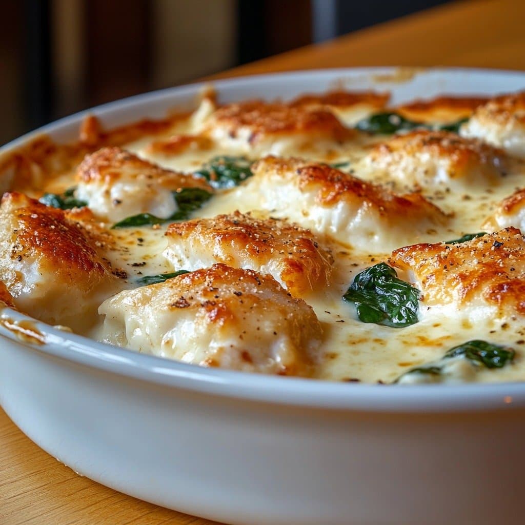 Enjoy your meal! - White Fish Spinach Bechamel Gratin