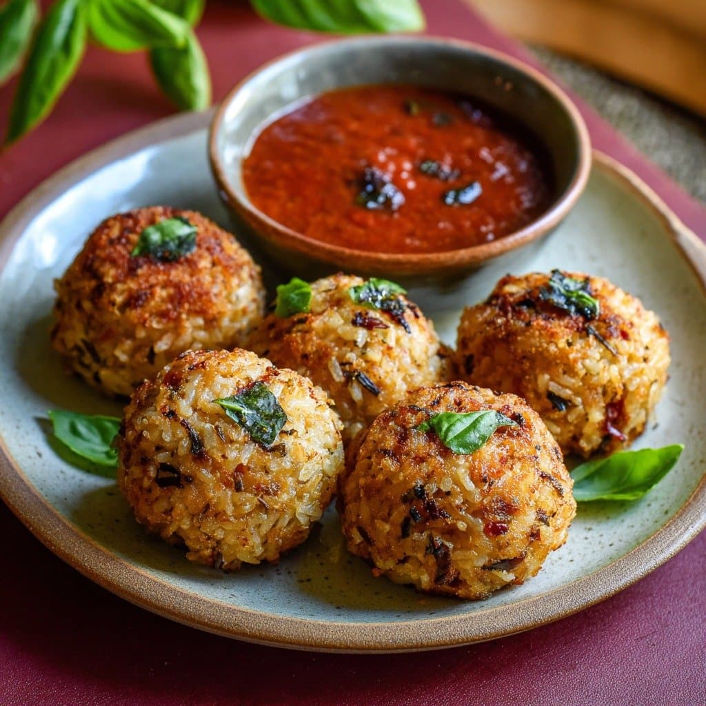 Tomato-Basil Rice Balls: The Vegetarian Delight