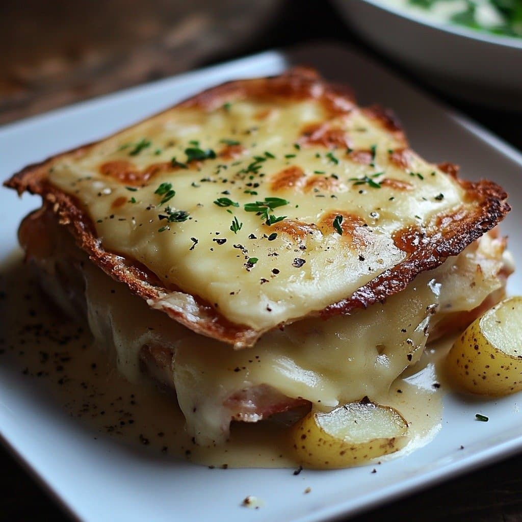 Croque Tartiflette (pommes de terre & reblochon)