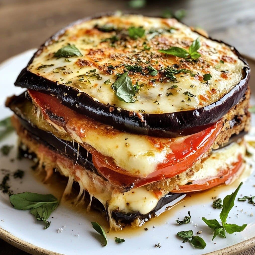 Vegetarian Grilled Sandwich (Eggplant & Tomato Mozzarella)