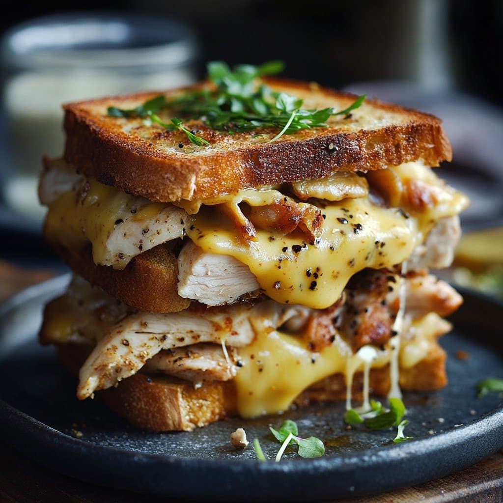 Recette de Croque au Poulet & Moutarde à l'Ancienne
