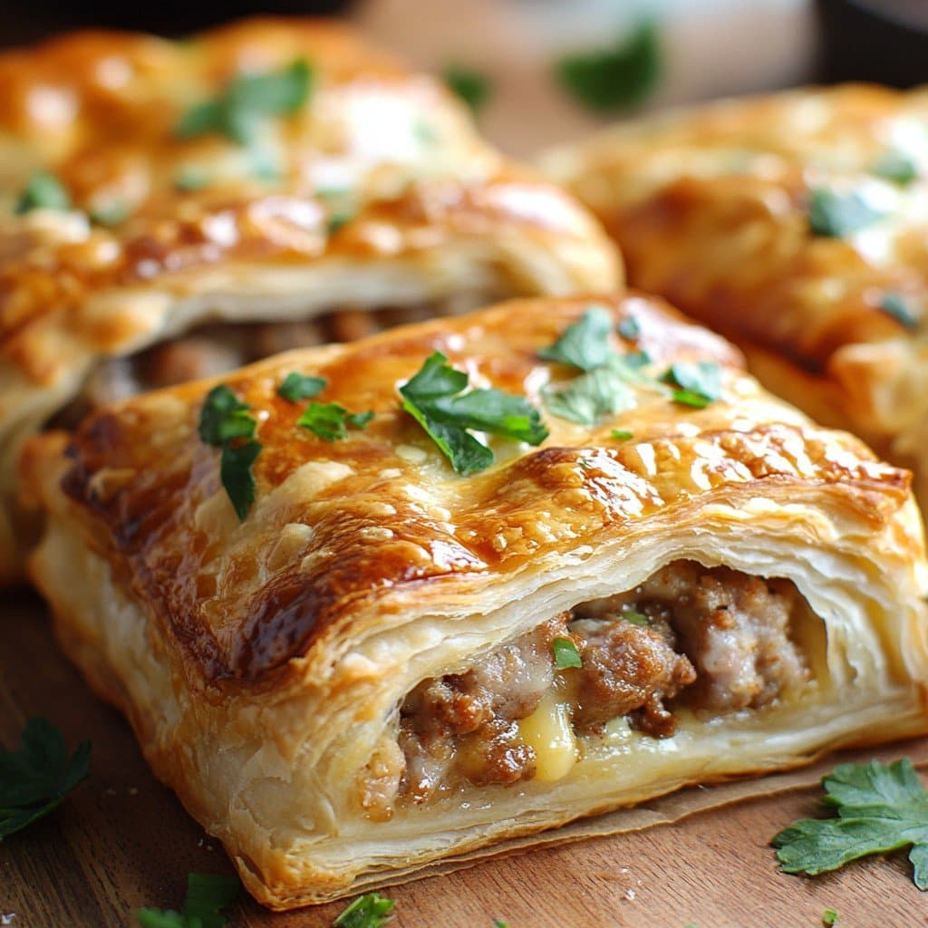 Hojaldre de Salchicha y Queso