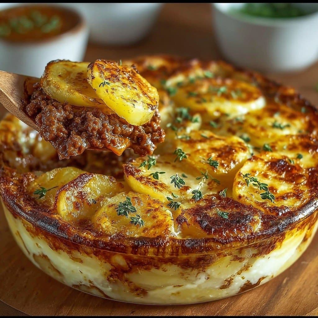Recette de Gratin de Patatas y Carne Picada