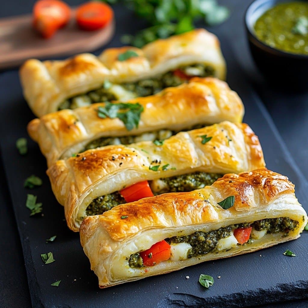 Grissinis Vegetarianos con Pesto y Queso