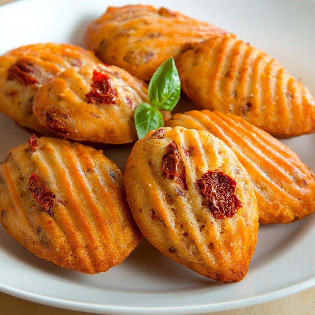 Enjoy your meal! - Savory Madelines with Sun-Dried Tomatoes and Basil