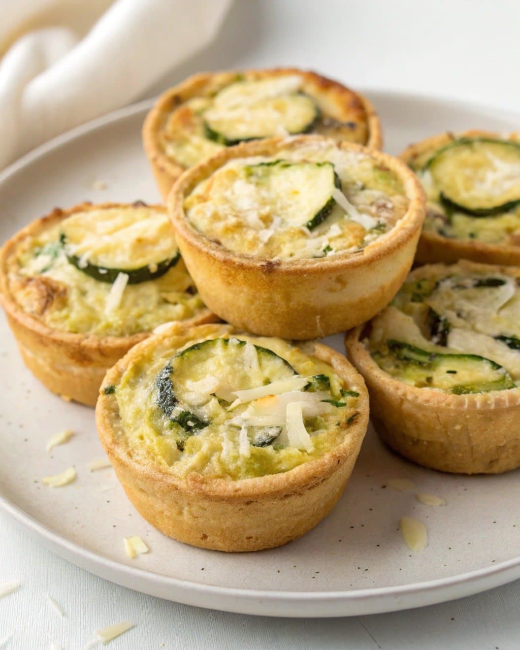 ¡Buen provecho! - Mini Quiches de Calabacín y Parmesano