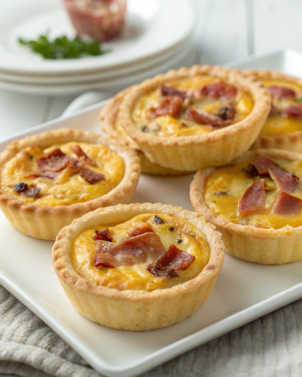 Mini Quiches with Turkey Bacon & Cheese