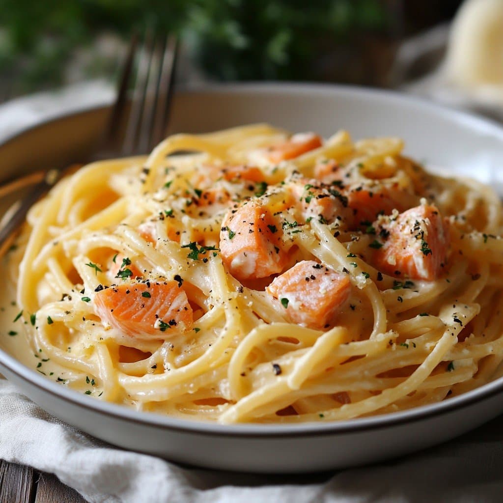 Enjoy your meal! - Salmon and Cream Pasta