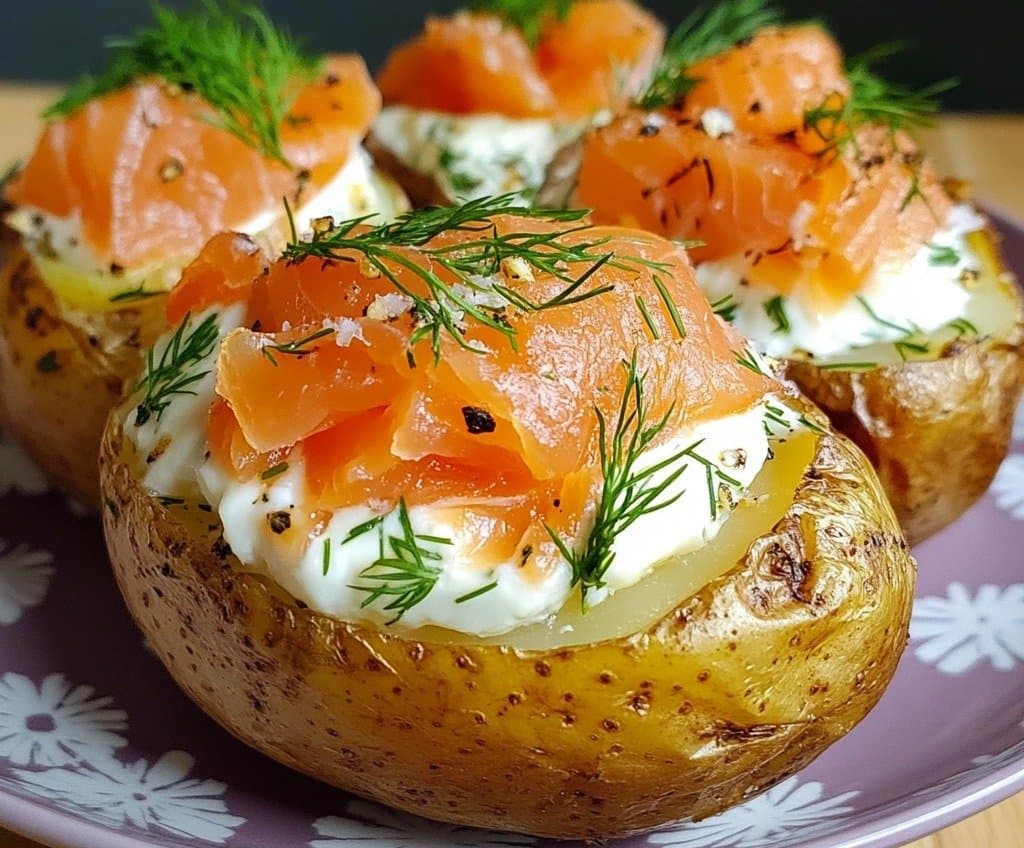 Recette de Patatas Rellenas de Salmón Ahumado y Eneldo