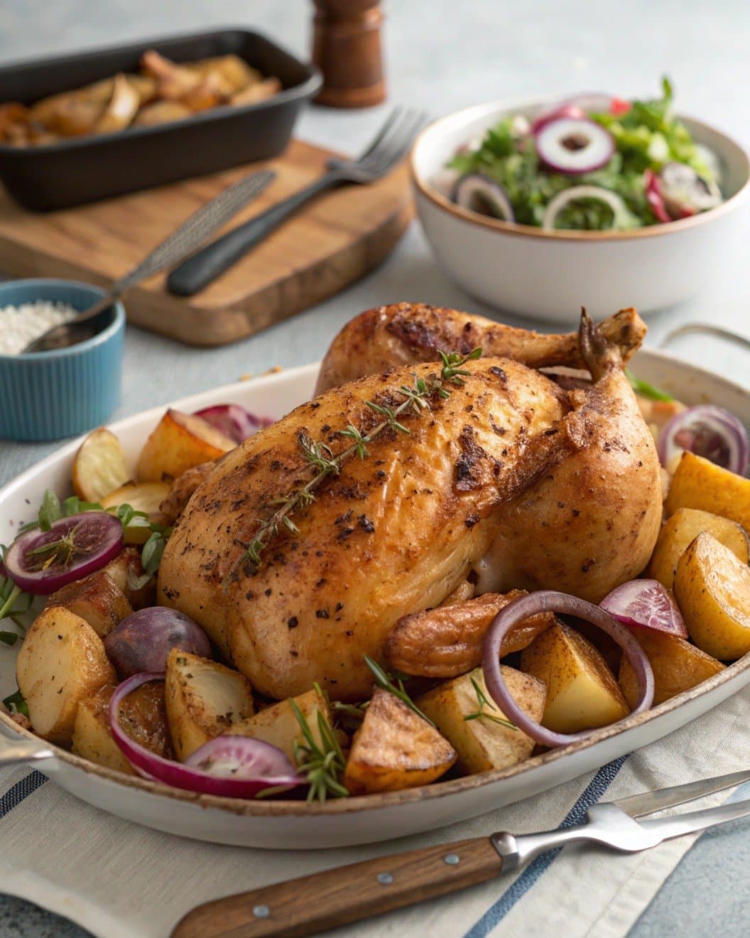 Enjoy your meal! - Roast Chicken with Potatoes & Onions