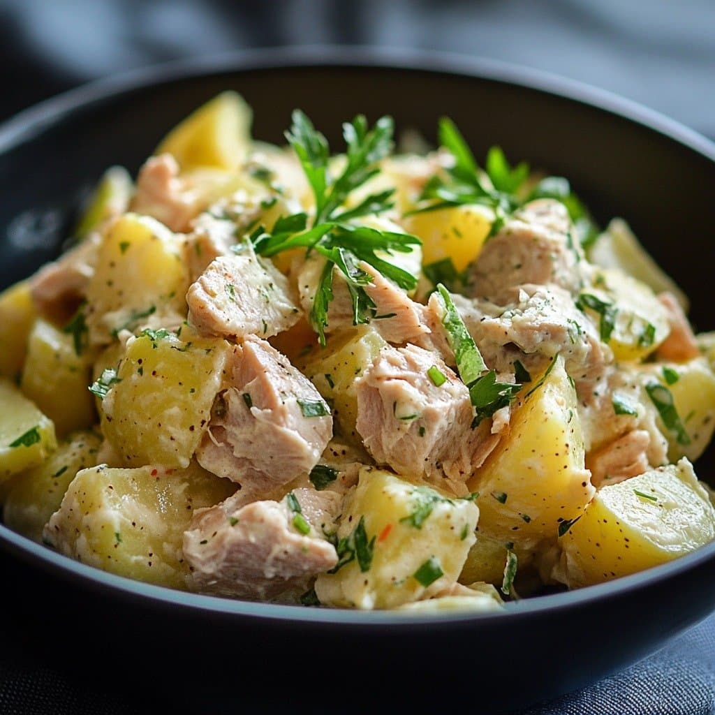 Recette de Salade de pommes de terre au thon