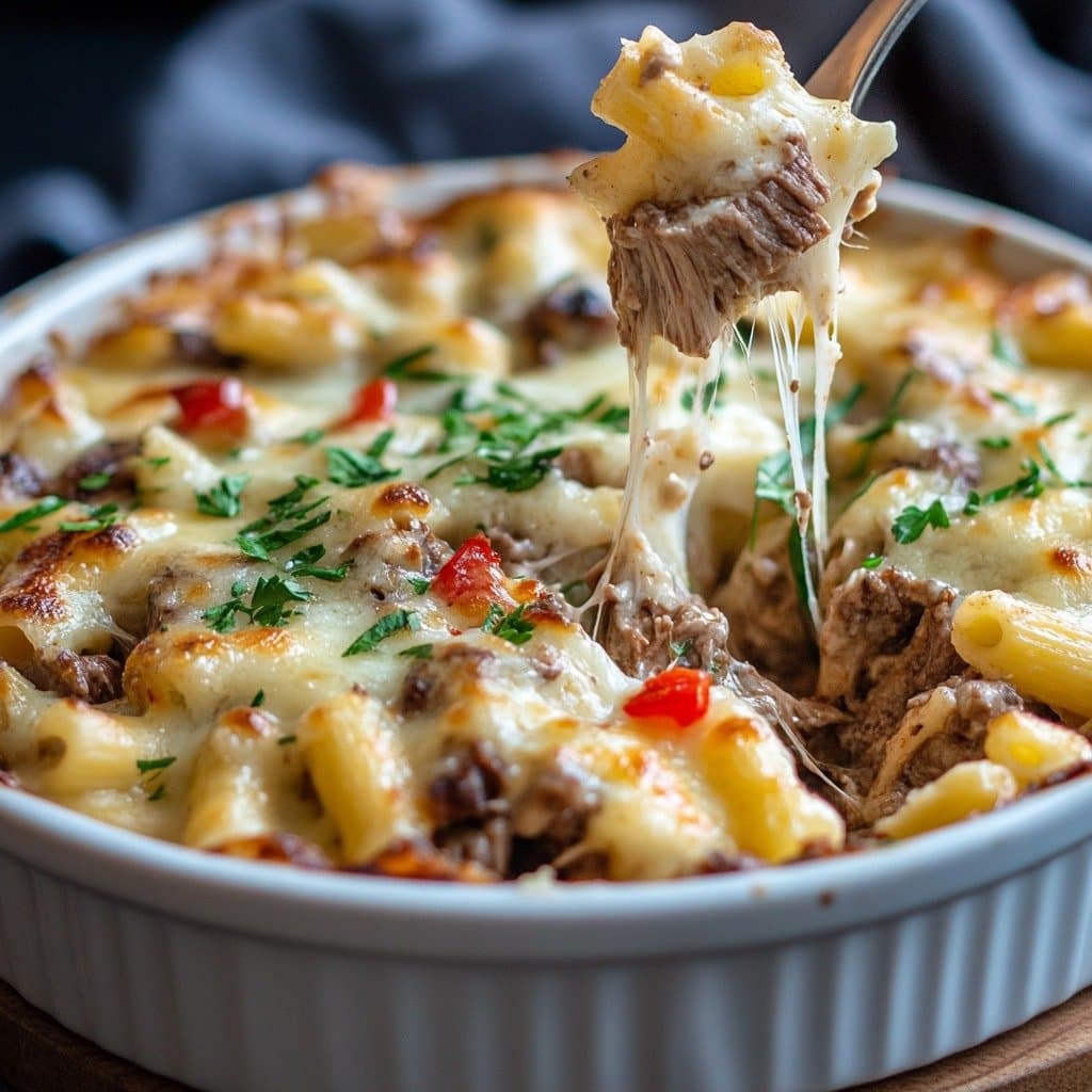 Recette de Philly Cheesesteak Casserole