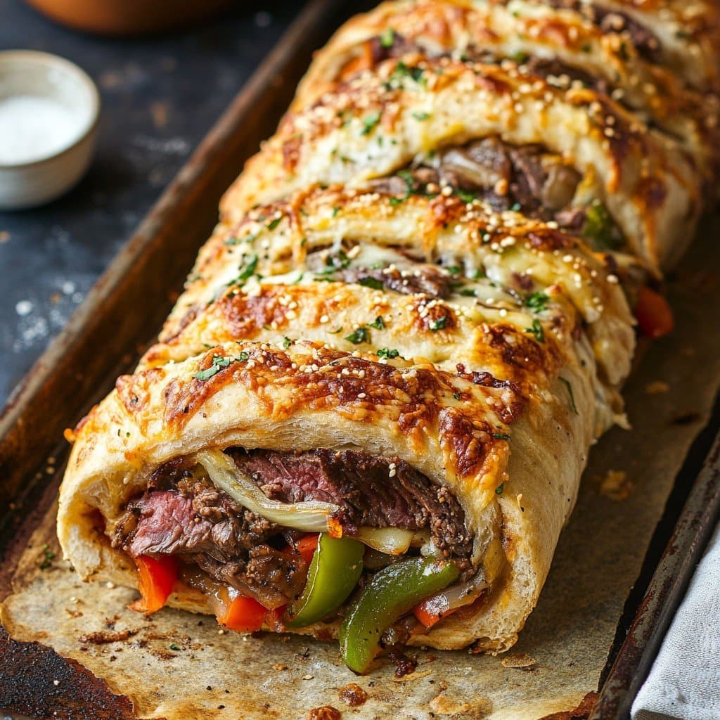 Stromboli Philly Cheesesteak Simple & Rapide