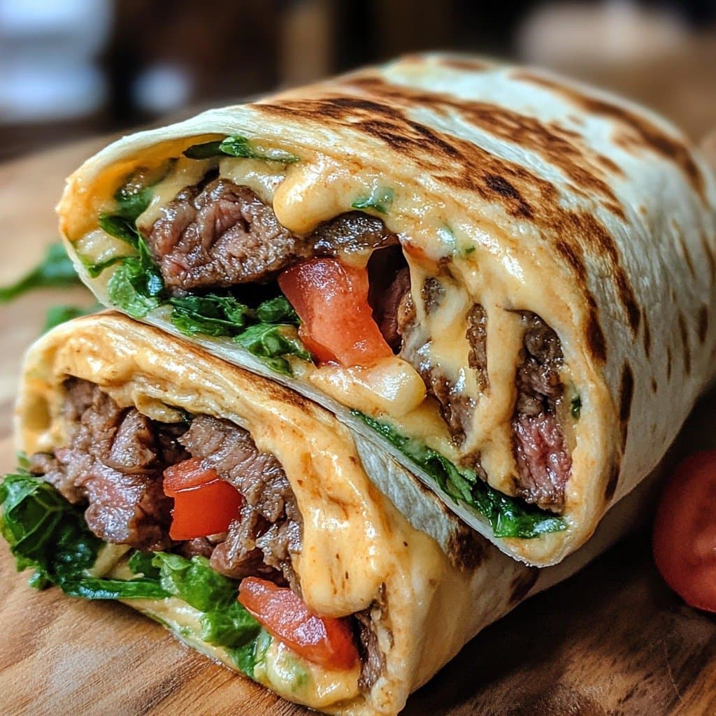 Steak and Melted Cheese Wrap