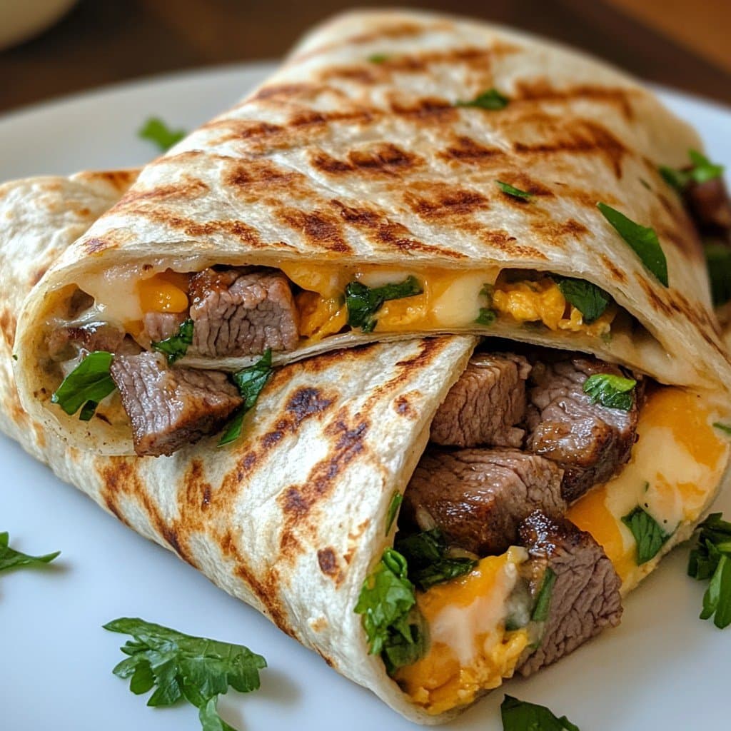 Recette de Wrap de Carne y Queso Simple y Rápido