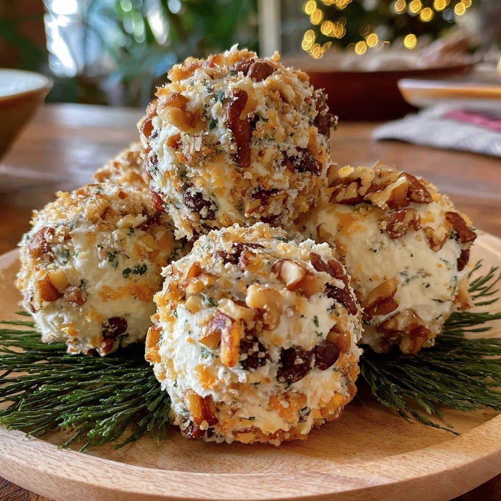 Festive Cheese Balls with Nuts & Herbs