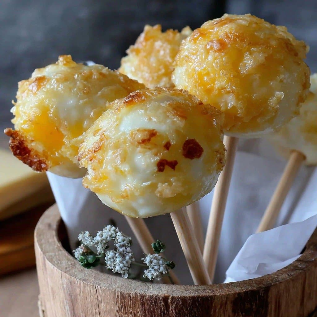 Boulettes de Fromage Croustillantes sur Bâtonnets
