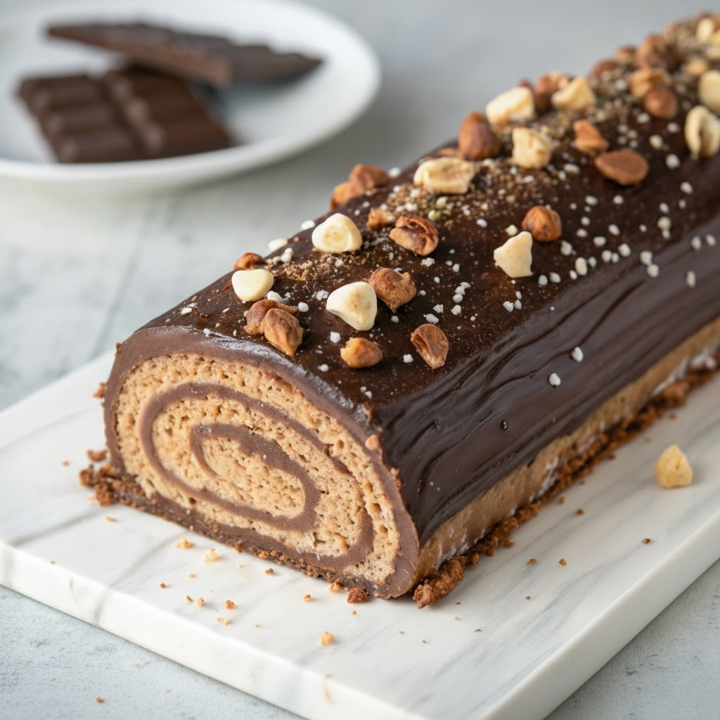 Bûche Glacée Chocolat & Noisettes