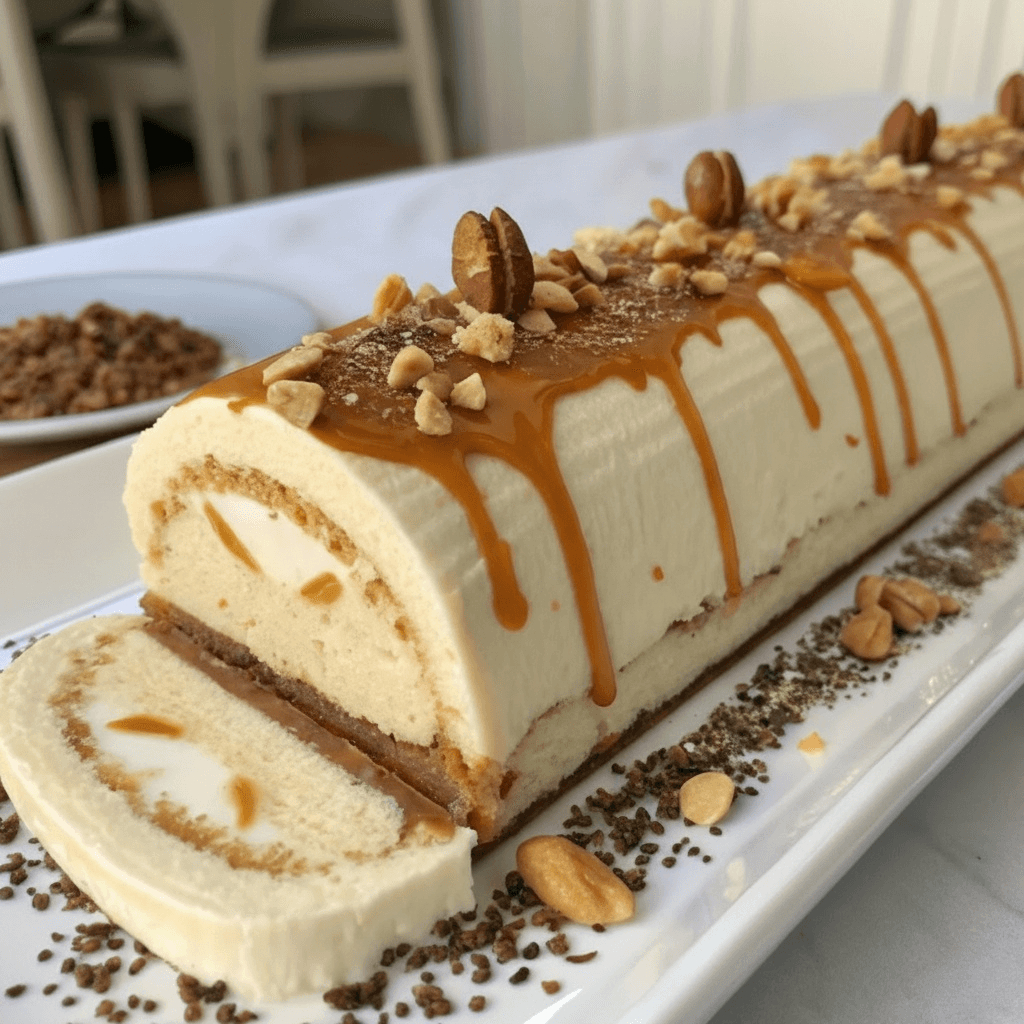 Bûche Glacée Vanille & Caramel Beurre Salé