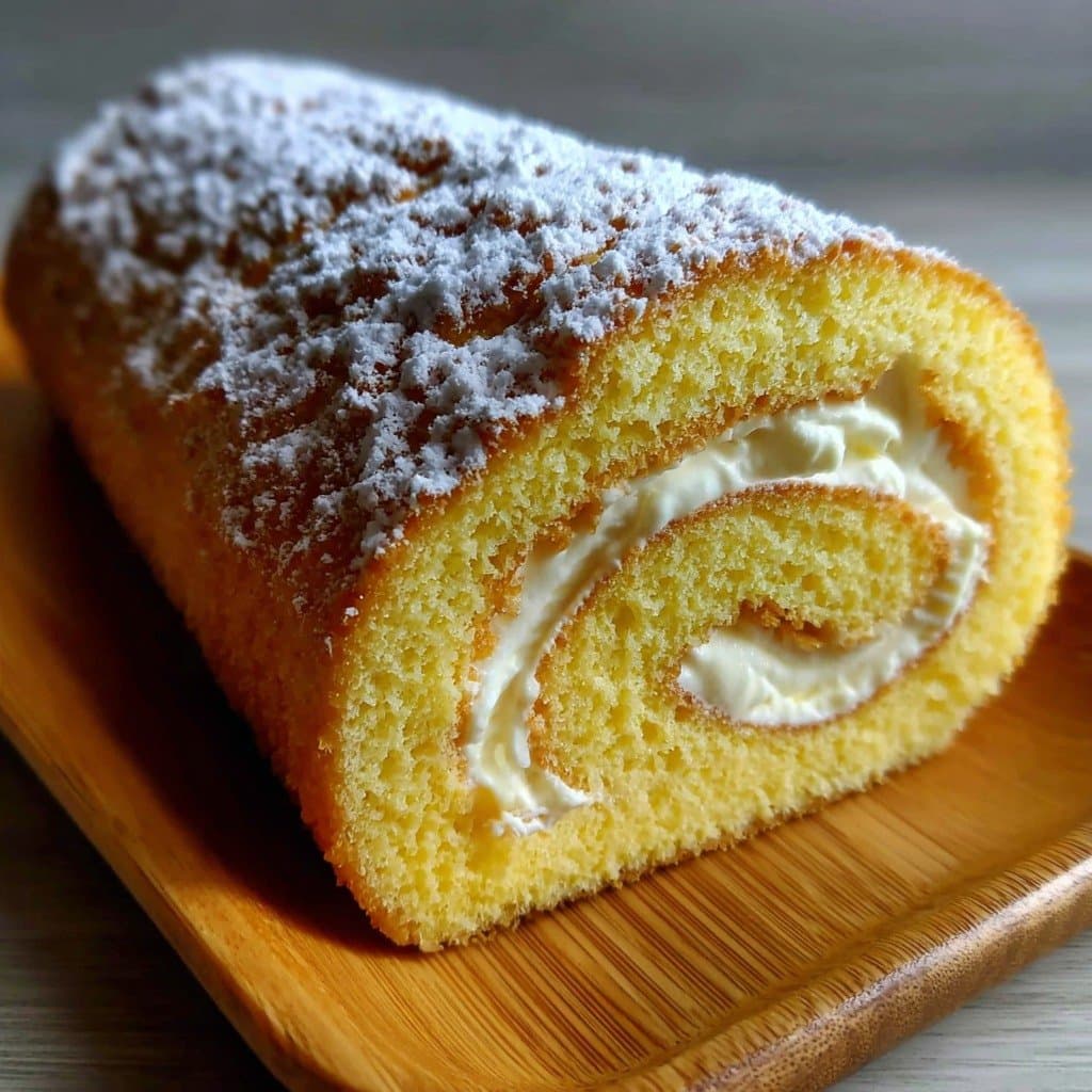 Brazo de Gitano de Genovesa con Vainilla Bourbon y Crema de Mascarpone y Limón