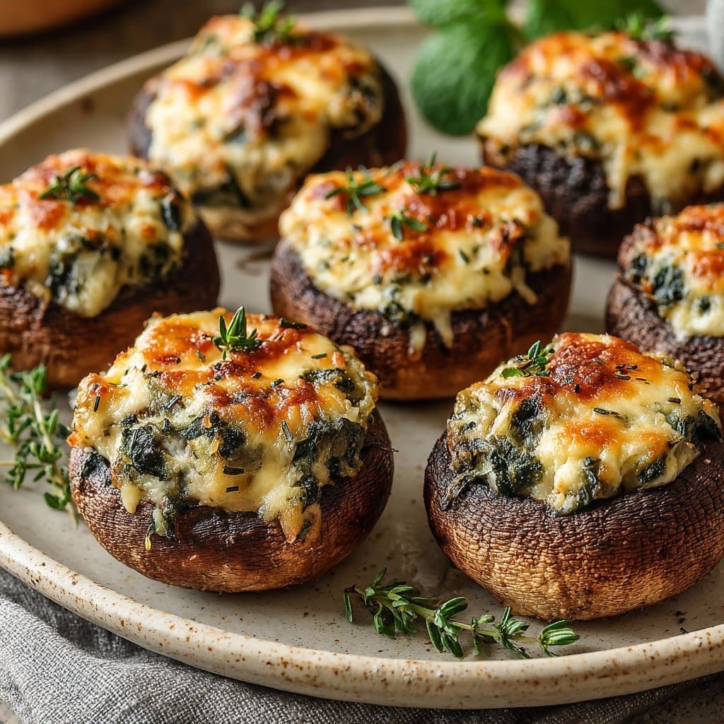 Cheese & Herb Stuffed Mushrooms