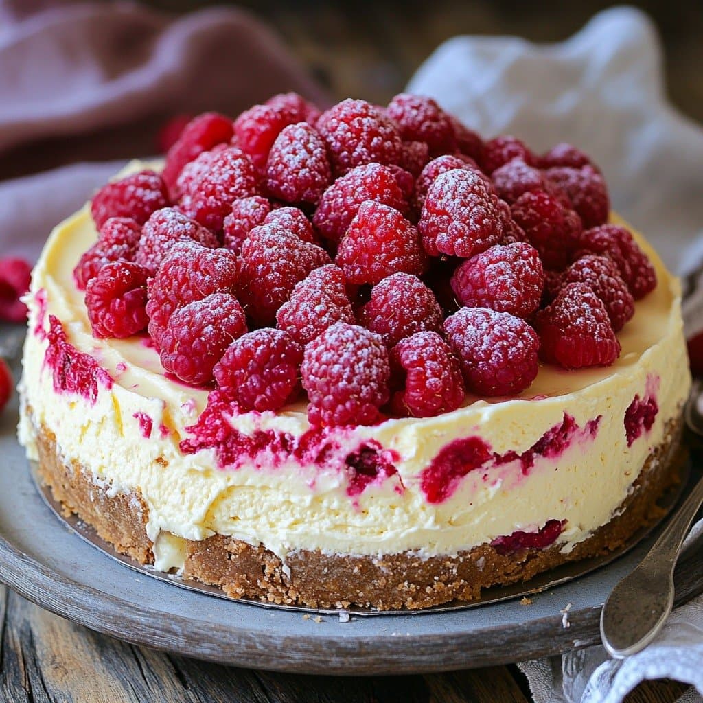 Recette de Cheesecake de Chocolate Blanco y Frambuesas