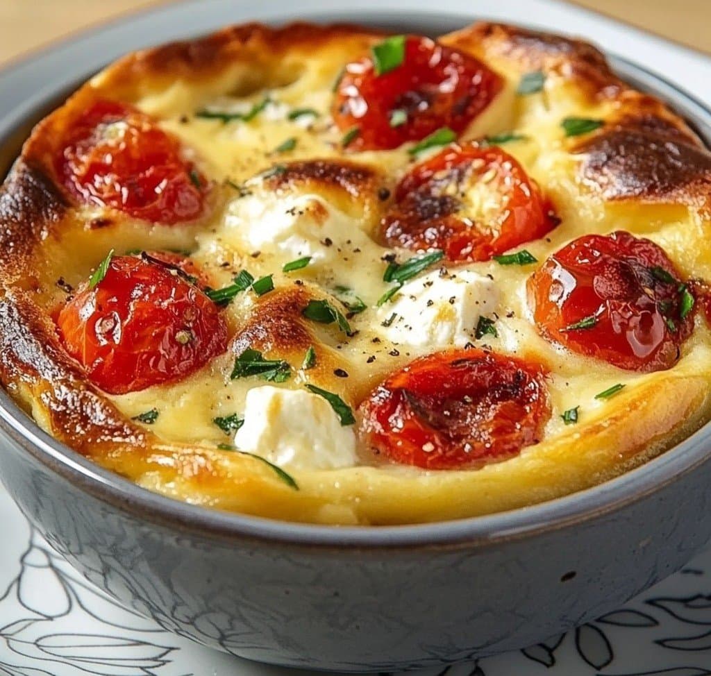 Clafoutis Salé Tomates Cerises & Feta
