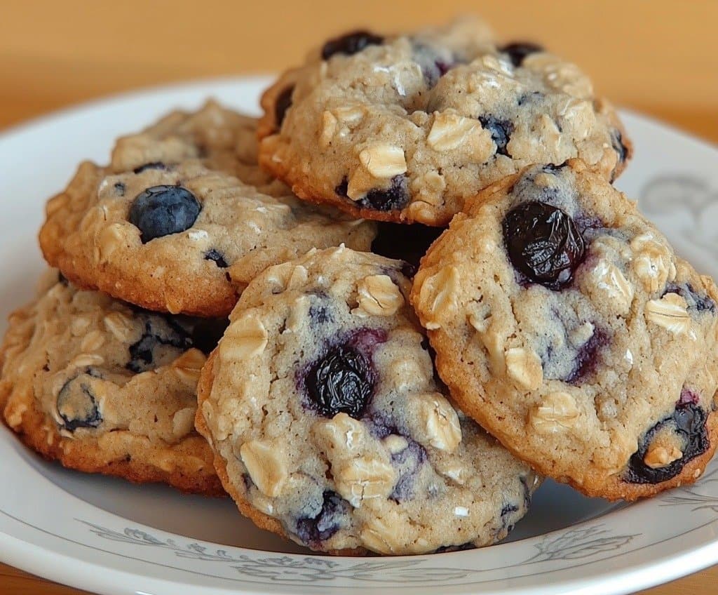 Soft Oatmeal Blueberry Cookies