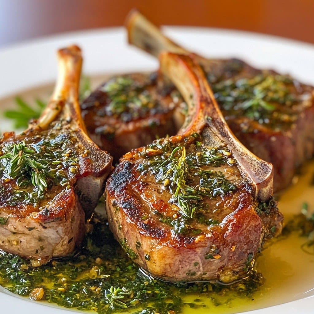 Côtelettes d'Agneau Grillées aux Herbes de Provence & Ail