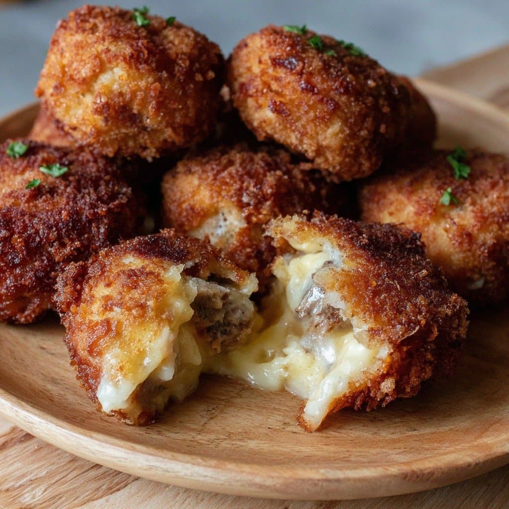 Croquetas Crujientes de Queso Fundente y Champiñones