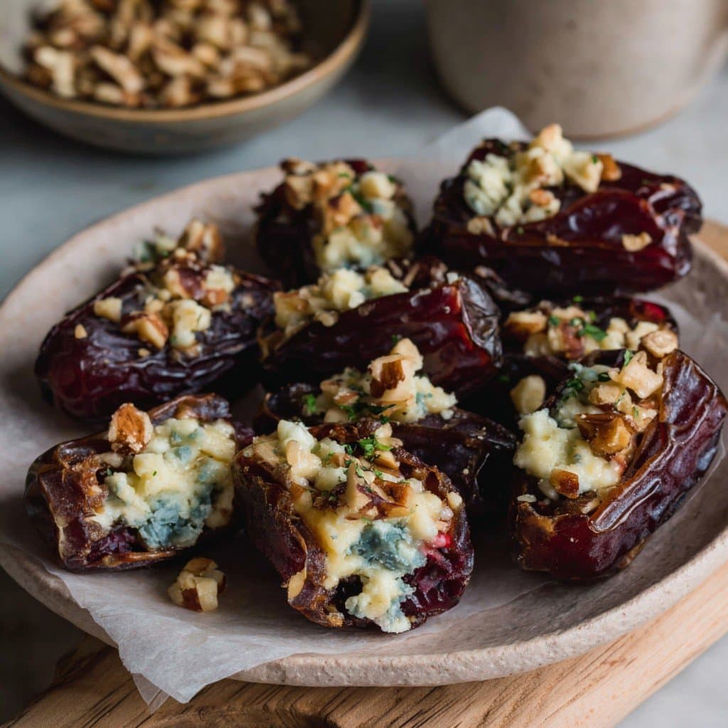 Recette de Dattes Farcies au Fromage Bleu & Noix