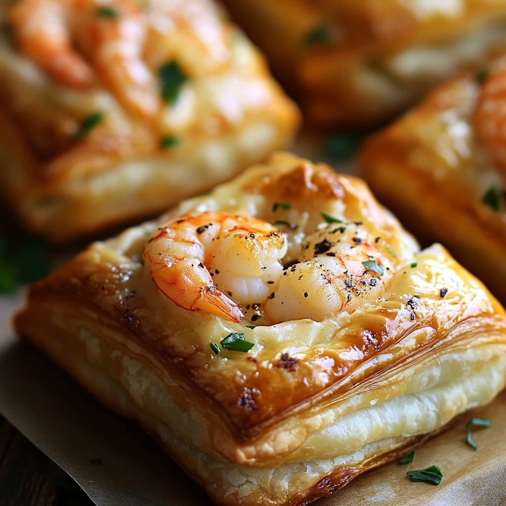 Feuilleté aux Crevettes Doré Simple & Rapide