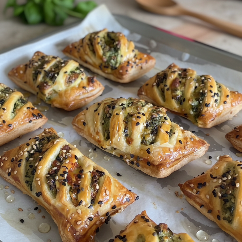 Feuilletés aux Épinards & Feta Simple & Facile