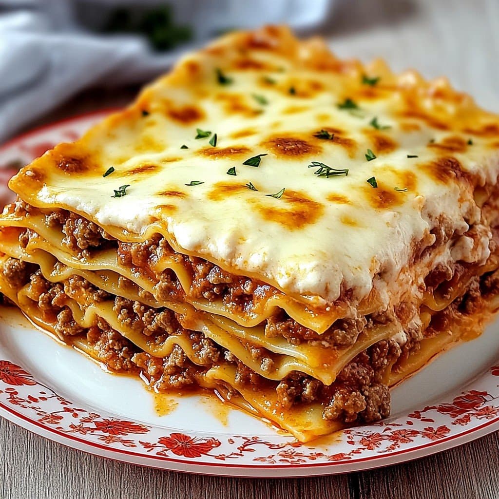 Recette de Lasagnes Bœuf-Tomates Fondantes