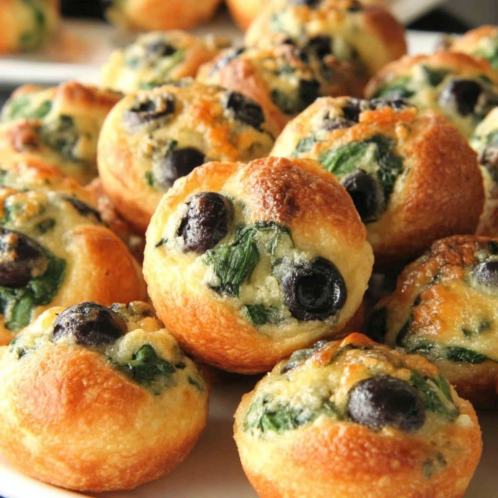 Mini Muffins Salés Épinards & Olives Noires