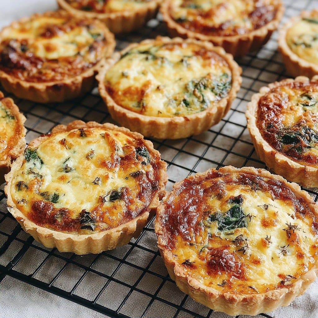 Mini Spinach and Cheese Quiches