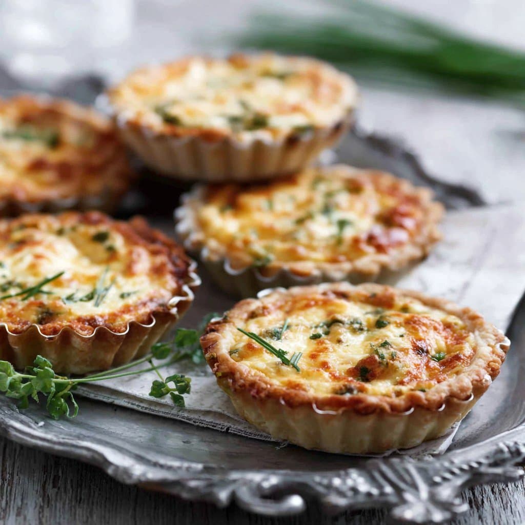 Mini Quiches au Fromage et Ciboulette