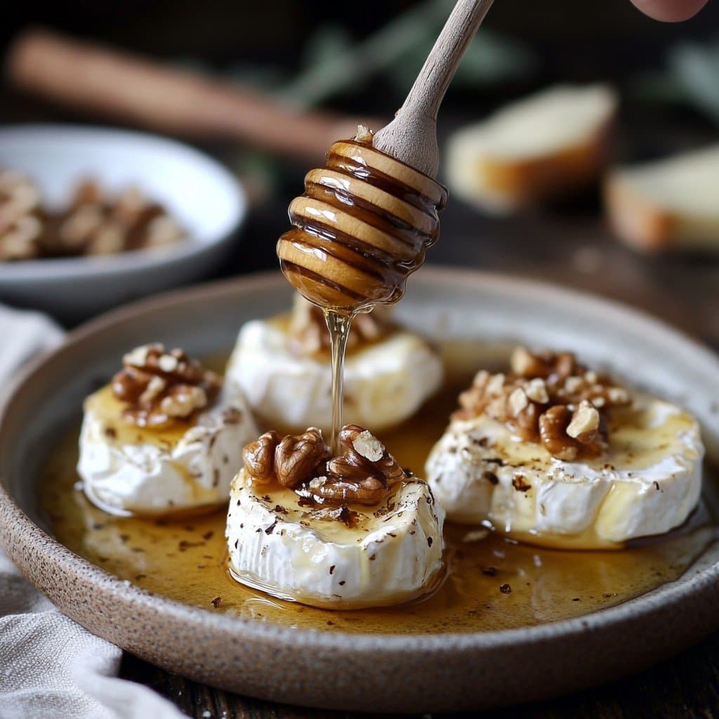 Recette de Mini-Camemberts Rôtis au Miel & Noix