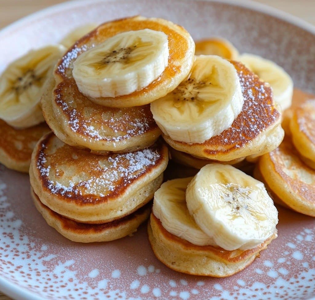 Mini Banana Stuffed Pancakes